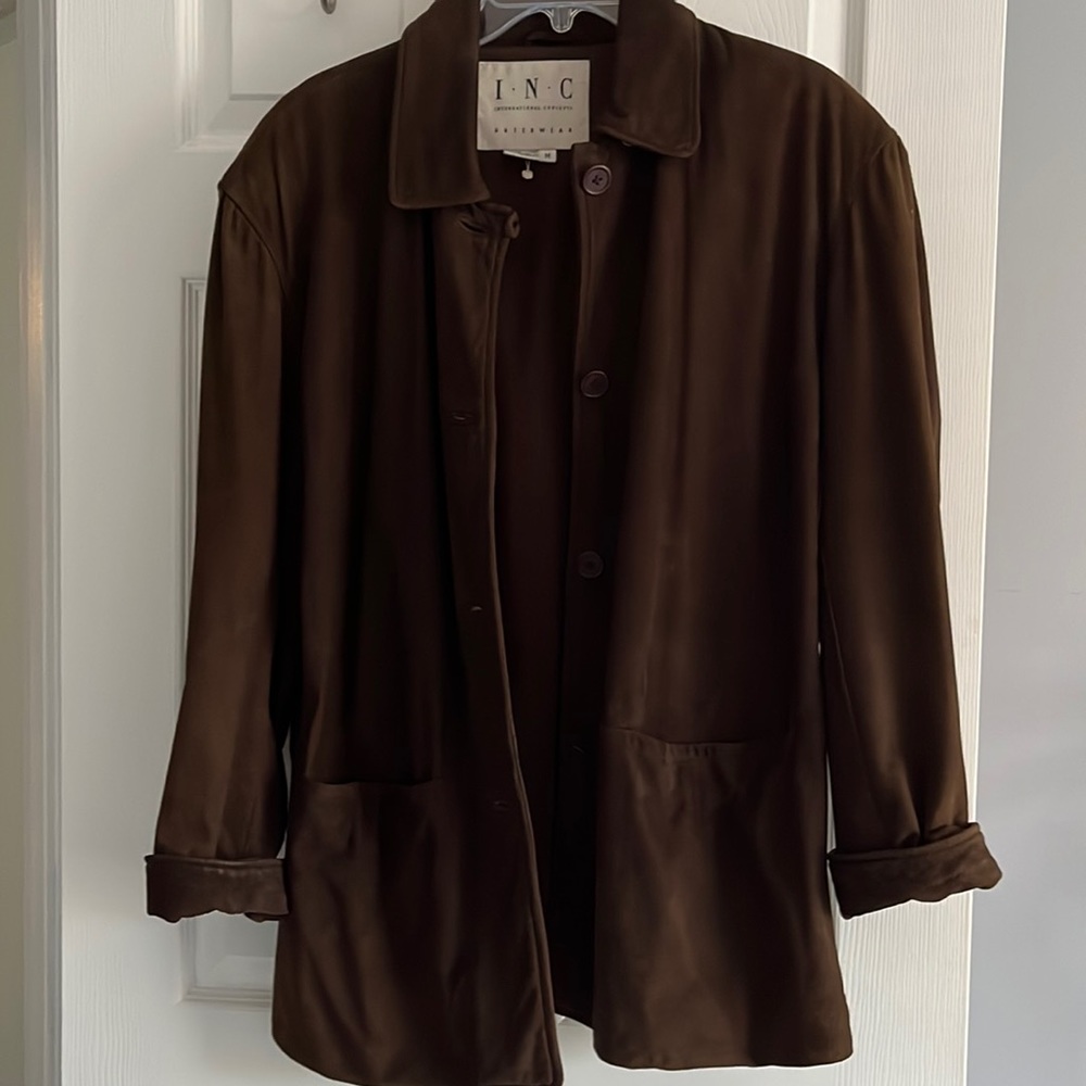 Women’s INC suede jacket.